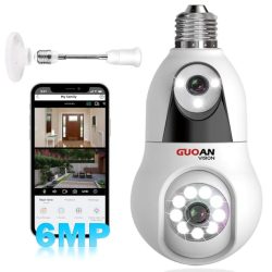 Guoan Vision 6MP Dual Lens Security Camera Bulb